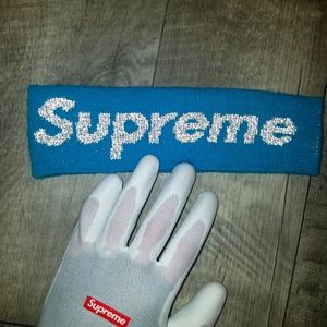 Supreme Teal Reflective Headband FW17